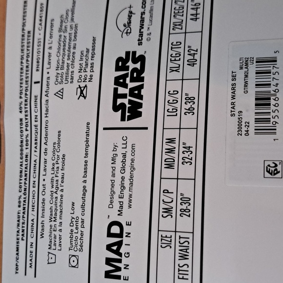 Star Wars Pajamas Matching Set NEW - Picture 8 of 8